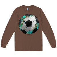 Chestnut western sport soccer camouflage turquoise pattern Long Sleeve Tee - Artiststas
