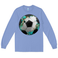 Colony Blue western sport soccer camouflage turquoise pattern Long Sleeve Tee - Artiststas