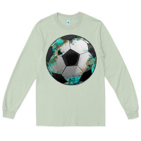 Matcha western sport soccer camouflage turquoise pattern Long Sleeve Tee - Artiststas