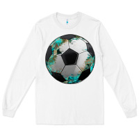 White western sport soccer camouflage turquoise pattern Long Sleeve Tee - Artiststas