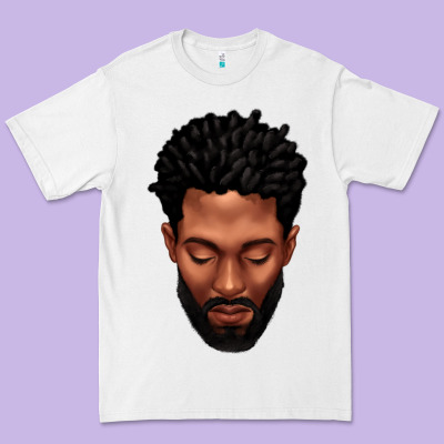 Bearded Black Man Portrait Premium Tee Designed By Texasbilliewilder