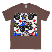 Chestnut usa monster truck seamless pattern Classic Tee - BundleAndBundleShop