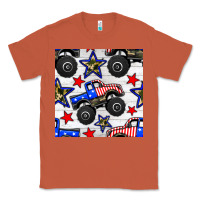 Copper usa monster truck seamless pattern Classic Tee - BundleAndBundleShop