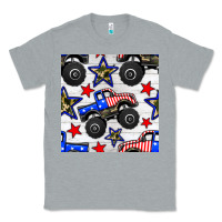 Heather Grey usa monster truck seamless pattern Classic Tee - BundleAndBundleShop