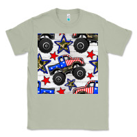 Matcha usa monster truck seamless pattern Classic Tee - BundleAndBundleShop