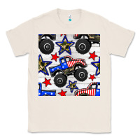 Natural usa monster truck seamless pattern Classic Tee - BundleAndBundleShop