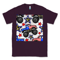 Plum usa monster truck seamless pattern Classic Tee - BundleAndBundleShop