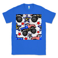 True Royal usa monster truck seamless pattern Classic Tee - BundleAndBundleShop