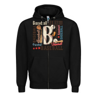 Black baseball Zipper Hoodie - MaliasSmallBusiness