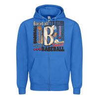 True Royal baseball Zipper Hoodie - MaliasSmallBusiness