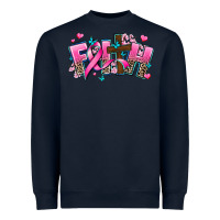 Navy cancer faith cross Heavyweight Sweatshirt - AdoDesignShop