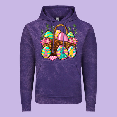 Easter Eggs With Basket Easter Day Vintage Hoodie Designed By Neo Western