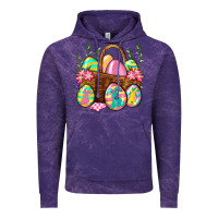 Cloud Purple Easter eggs with basket Easter Day Vintage Hoodie - Neo Western
