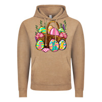 Vintage Coffee Easter eggs with basket Easter Day Vintage Hoodie - Neo Western