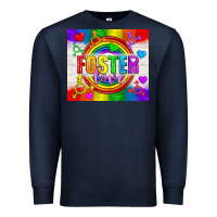Navy Foster Love LGBTQ+ Tumbler Premium Sweatshirt - BundleAndBundleShop