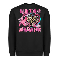 Black western leopard  in october we wear pink heart Heavyweight Sweatshirt - AdoDesignShop