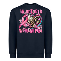 Navy western leopard  in october we wear pink heart Heavyweight Sweatshirt - AdoDesignShop