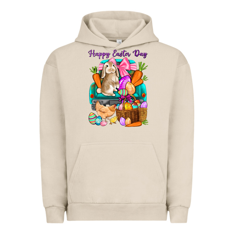 Happy Easter Day Truck Urban Hoodie by HowdyJamesFarm | Teevron