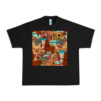 Black football hereford sunflower seamless pattern Urban Heavy Tee - JahusDesignShop