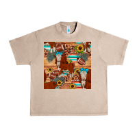 French Oak football hereford sunflower seamless pattern Urban Heavy Tee - JahusDesignShop