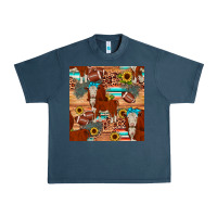Midnight Navy football hereford sunflower seamless pattern Urban Heavy Tee - JahusDesignShop