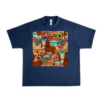 Navy football hereford sunflower seamless pattern Urban Heavy Tee - JahusDesignShop