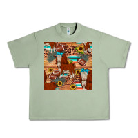 Oil Green football hereford sunflower seamless pattern Urban Heavy Tee - JahusDesignShop