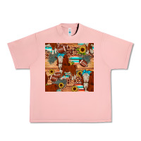 Salmon football hereford sunflower seamless pattern Urban Heavy Tee - JahusDesignShop
