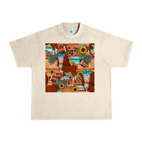 Sandshell football hereford sunflower seamless pattern Urban Heavy Tee - JahusDesignShop
