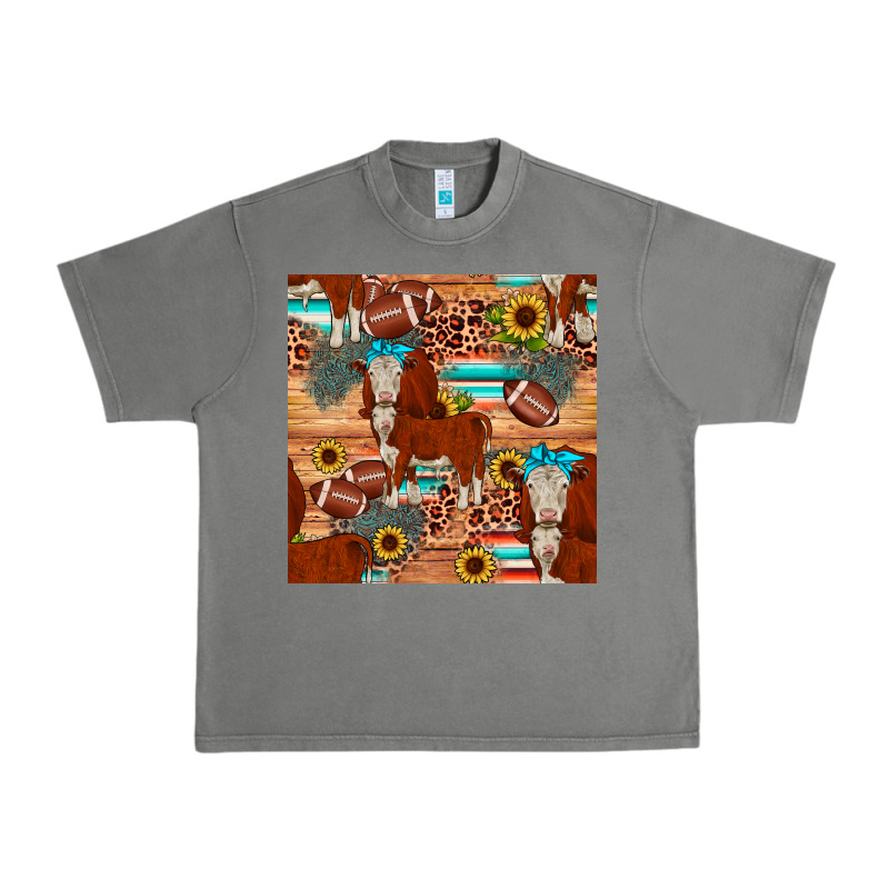 Football Hereford Sunflower Seamless Pattern Urban Heavy Tee by JahusDesignShop | Teevron