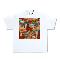 White football hereford sunflower seamless pattern Urban Heavy Tee - JahusDesignShop