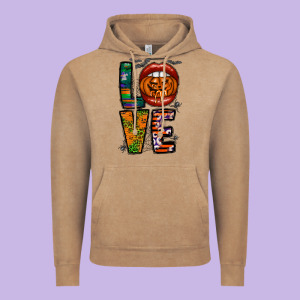 Love Halloween Lips Vintage Hoodie Designed By Cowhidedigitalart