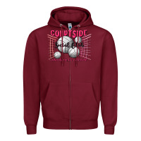 Burgundy volleyball mom Zipper Hoodie - MaliasSmallBusiness