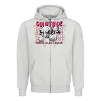 Dove Grey volleyball mom Zipper Hoodie - MaliasSmallBusiness