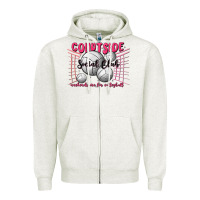 Oatmeal Heather volleyball mom Zipper Hoodie - MaliasSmallBusiness