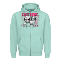 Seafoam volleyball mom Zipper Hoodie - MaliasSmallBusiness