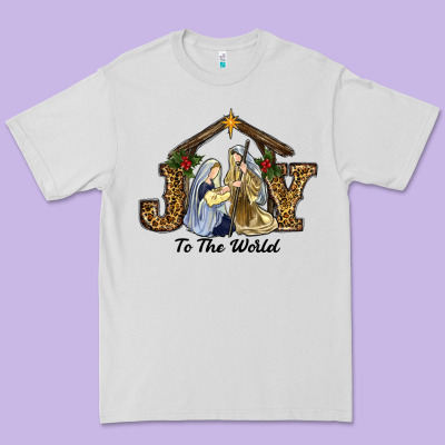 Premium Tee Joy To The World Baby Jesus Christmas