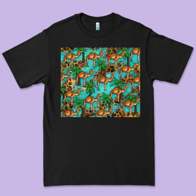 Camel Leopard Premium Tee Designed By Barkaloodesign