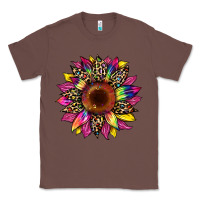 Chestnut tie dye leopard sunflower Classic Tee - Artiststas