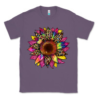 Lavender tie dye leopard sunflower Classic Tee - Artiststas
