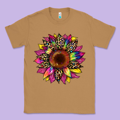 Tie Dye Leopard Sunflower Classic Tee Designed By Artiststas