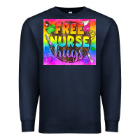 Navy Free Nurse Hugs LGBTQ+ Tumbler Premium Sweatshirt - BundleAndBundleShop