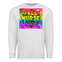 Oatmeal Heather Free Nurse Hugs LGBTQ+ Tumbler Premium Sweatshirt - BundleAndBundleShop