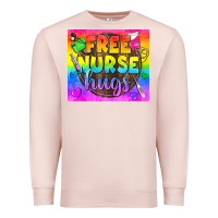 Pale Pink Free Nurse Hugs LGBTQ+ Tumbler Premium Sweatshirt - BundleAndBundleShop