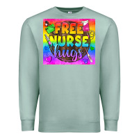 Seafoam Free Nurse Hugs LGBTQ+ Tumbler Premium Sweatshirt - BundleAndBundleShop