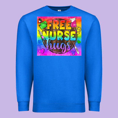 Free Nurse Hugs Lgbtq+ Tumbler Premium Sweatshirt Designed By Bundleandbundleshop