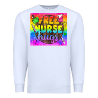 White Free Nurse Hugs LGBTQ+ Tumbler Premium Sweatshirt - BundleAndBundleShop