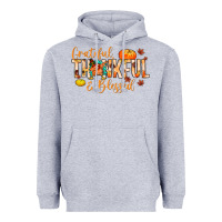 Heather Grey grateful thankful and blessed Heavyweight Hoodie - MaliasSmallBusiness