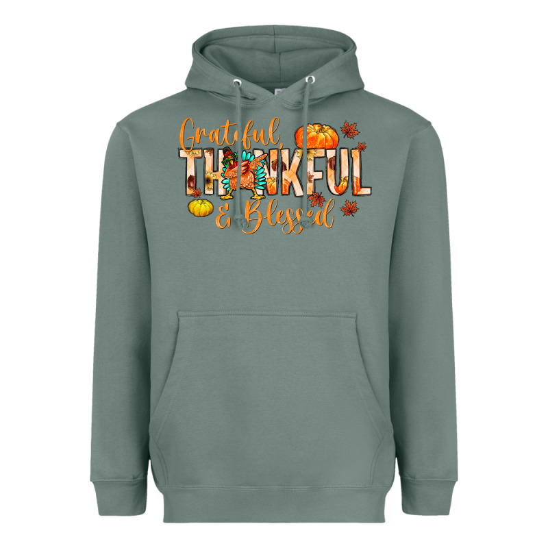 Grateful Thankful And Blessed Heavyweight Hoodie by MaliasSmallBusiness | Teevron