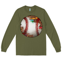 Army Green western baseball leopard serape pattern Long Sleeve Tee - Artiststas
